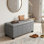 Repose-pieds rectangulaire avec rangement relevable Dover