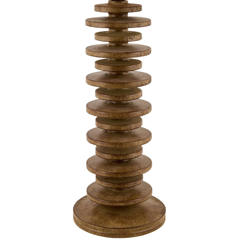 Resin Table Lamp with 3-Way Switch, Brown