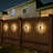 2 Pack Solar Fence Lights Solar Outdoor Wall Lights Metal Solar Powered Deck Step Lights