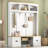 Hall Tree 55.1'' Wide With Bench And Shoe Storage-104384695