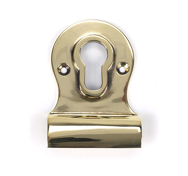 Face Fixed Aged Brass Euro Escutcheon