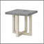 Ensemble de tables basses 3 pièces Luno, table basse et deux tables de bout, faux béton et blanc Luno-597834813-597834817