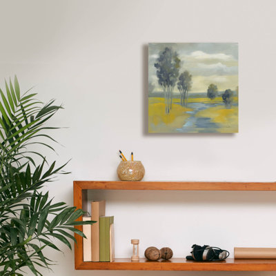 «Mustard Yellow Fields» par Silvia Vassileva, art mural sur toile