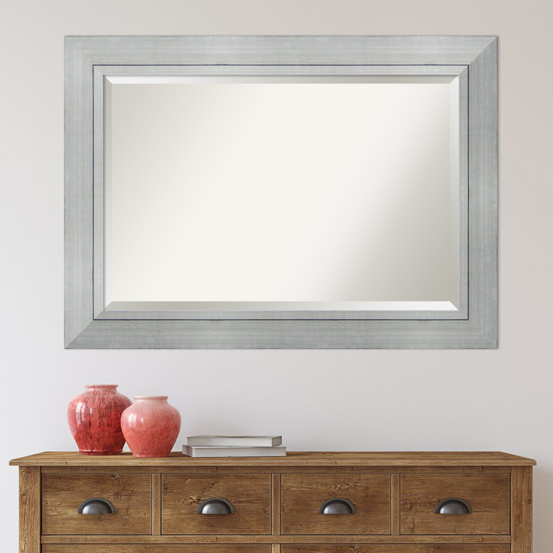 Leeloo Wood Flat Wall Mirror, 31.13" H x 43.13" W  x 1.13" D