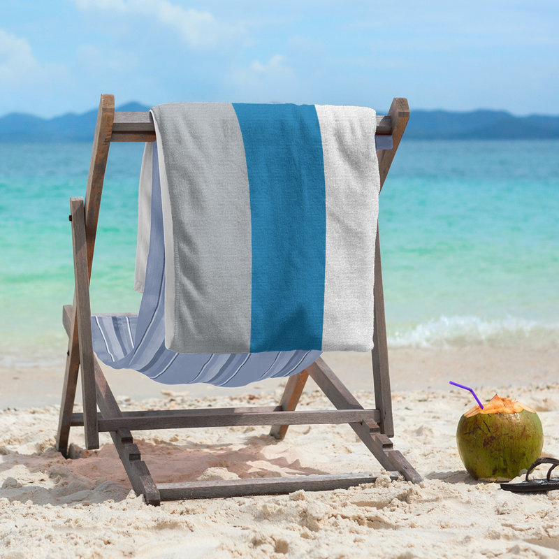Beach Towel, Light Gray/Light Blue