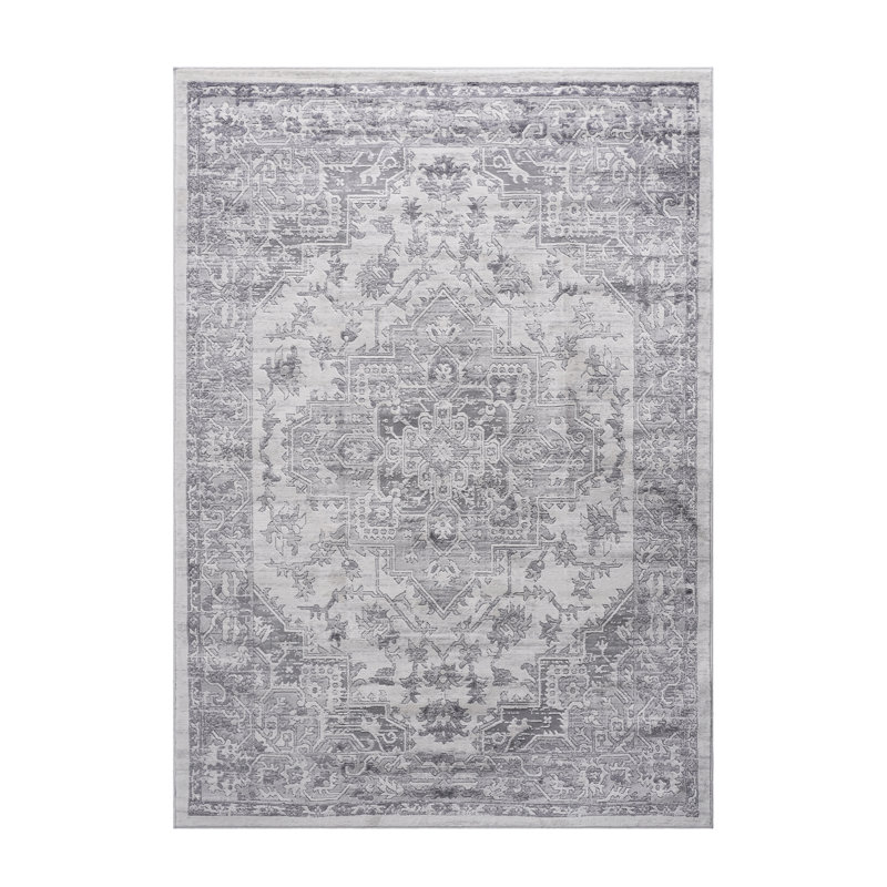 Tapis argenté 6X9 Stain, Rectangle 6 pi 8 po x 7 pi 10 po