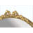 Baroque Round Wall Mirror, Ornate Scrollwork Framed Accent Mirror with Resin & MDF Construction, Crystal Clear Glass Decorative Wall Mirror for Entryway Bedroom Living Room