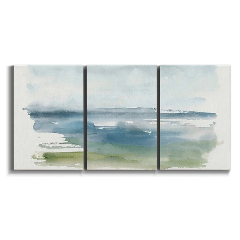 Marshland View VI - Toile encadrée multi-pièces, H 36 po x l 72 po x P 2 po