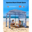 Beach Cabana, 6 x 6 ft Beach Canopy with Side Wall, UPF 50+ Protection Easy Setup Cabana Tent with Sand Pockets, Portable Shade Sun Shelter Umbrella for Whole Family & Friends, Stripes-2032729604