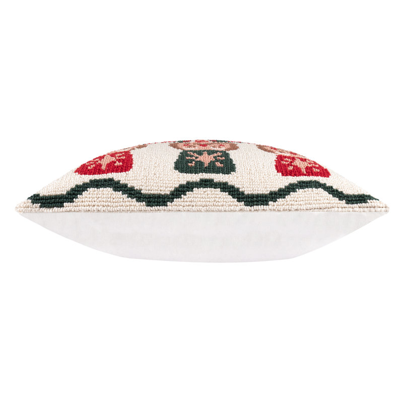 Nutcracker Square Cushion, Beige, Pillow Cover Only - No Insert