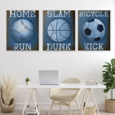 Ensemble de toile 3 pièces Sports Sports Inspiring Athlete, design par Marcus Prime