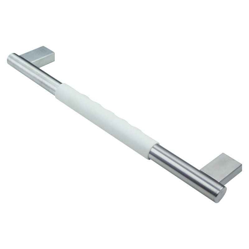Barre d’appui en acier inoxydable Maddox, Acier inoxydable brossé / blanc, l 15,75 po