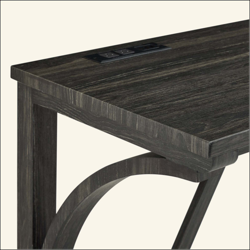 Ensemble de table de bar avec prise de courant, ensemble de table de bar et de chaises, ensemble de table de salle à manger 4 pièces, ensemble de table de petit déjeuner industriel, pour salon, salle à manger, salle de jeux