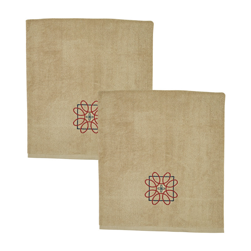 Dhruti 2 Piece Terrycloth Bath Towel Set