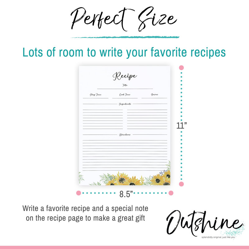 Outshine Premium Recipe Notecard