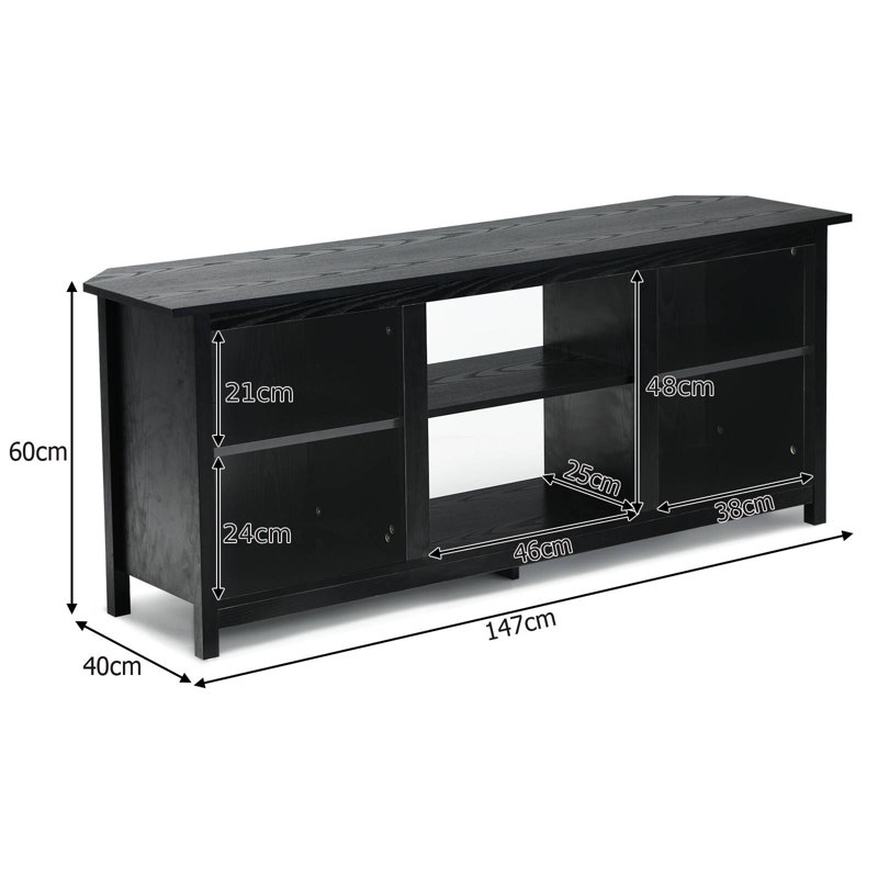 TV Stand for TVs up to 58", Black