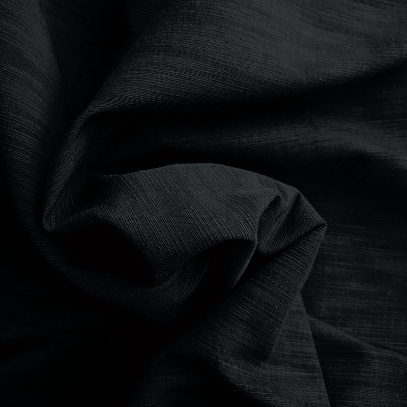 Tissu performance en mélange de coton Dominique, Noir
