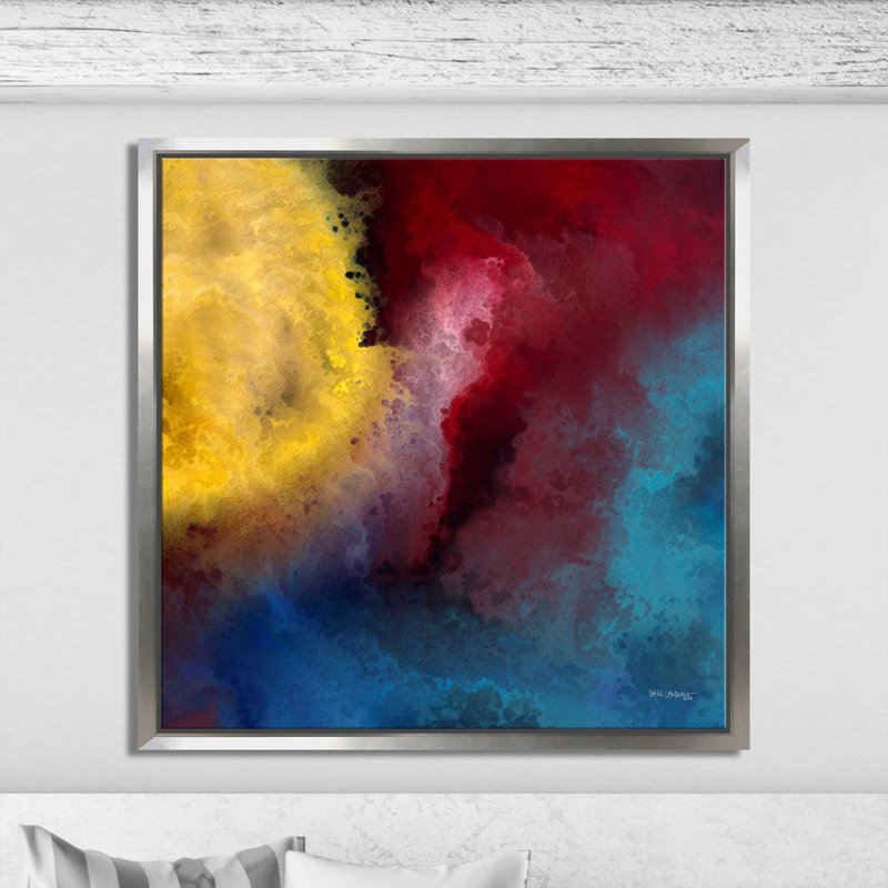«Let There Be Light, Genesis 1: 3» par Mark Lawrence, reproduction d'art, Cadre flottant argent
