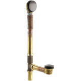 Clearflo Brass Toe Tap 1.5" Leg Tub Drain With Overflow