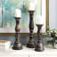 Porte-bougie en bois-1207099925