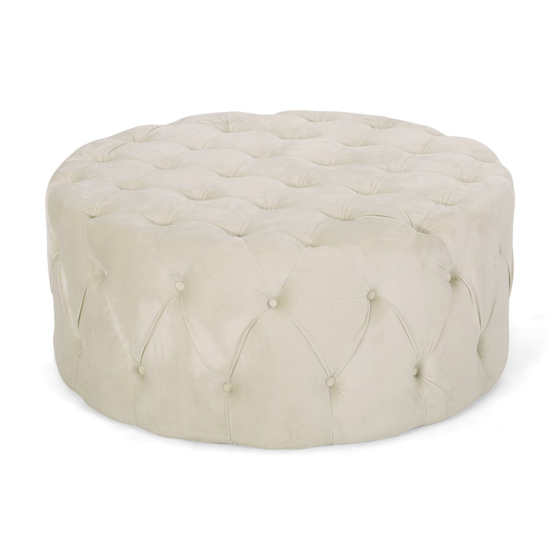 Repose-pieds contemporain pour espaces de vie, Beige