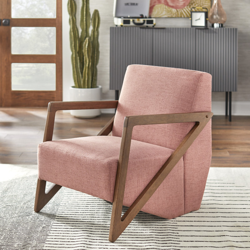 Parkhurst Upholstered Armchair, Pink Polyester
