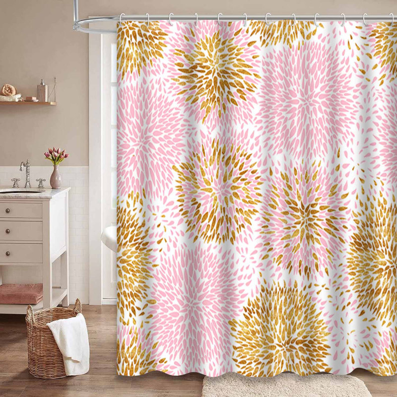 Rideau de douche avec 12 crochets, 72" L x 78" W