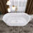 59" Glossy White Acrylic Freestanding Soaking Bathtub