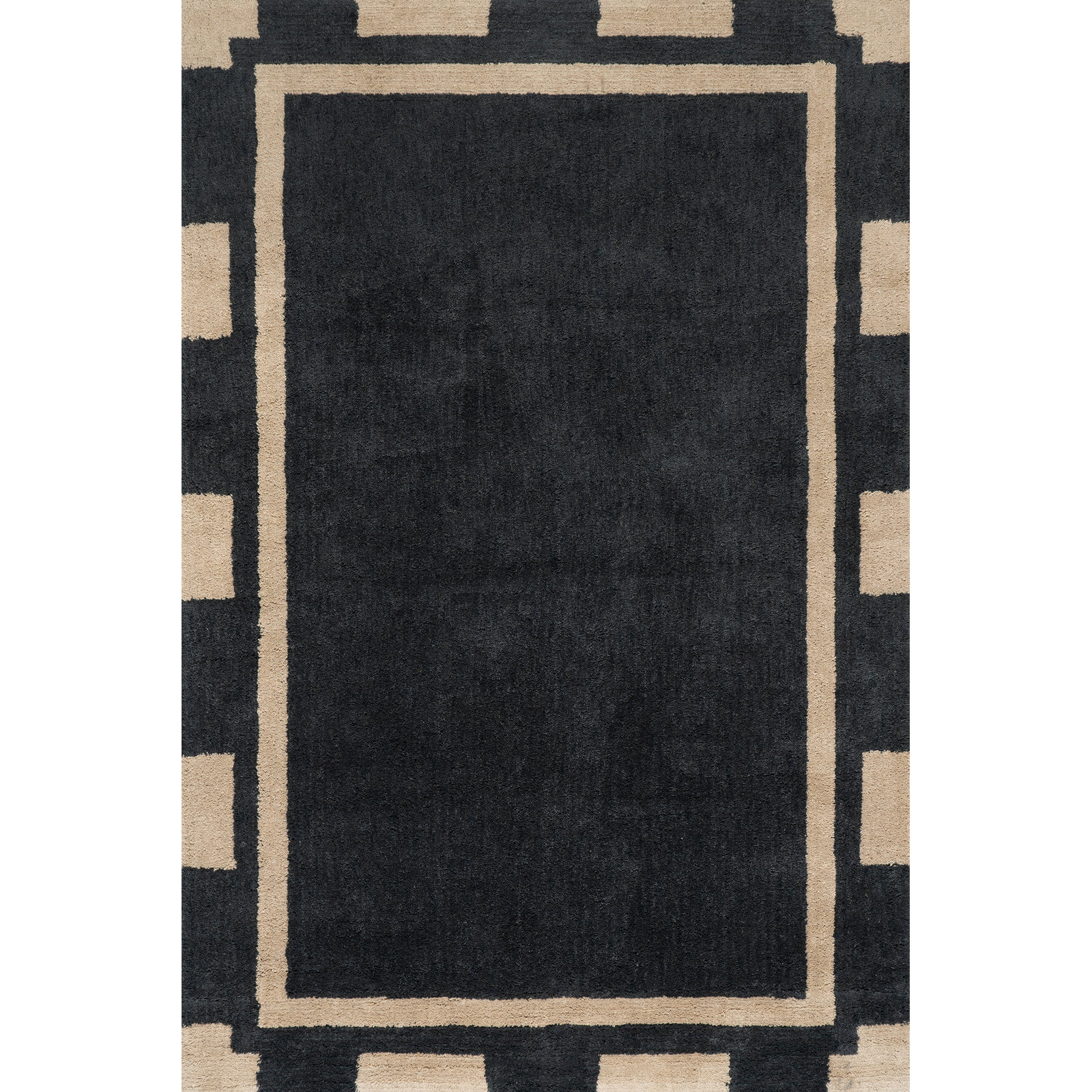 Bordered Hand-Tufted Rug, Rectangle 8'6" x 11'6"