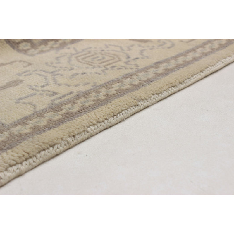 Tapis unique noué à la main style Uzbek Gazni des années 2010 de 5 pi 4 po x 8 pi 2 po gris Groh