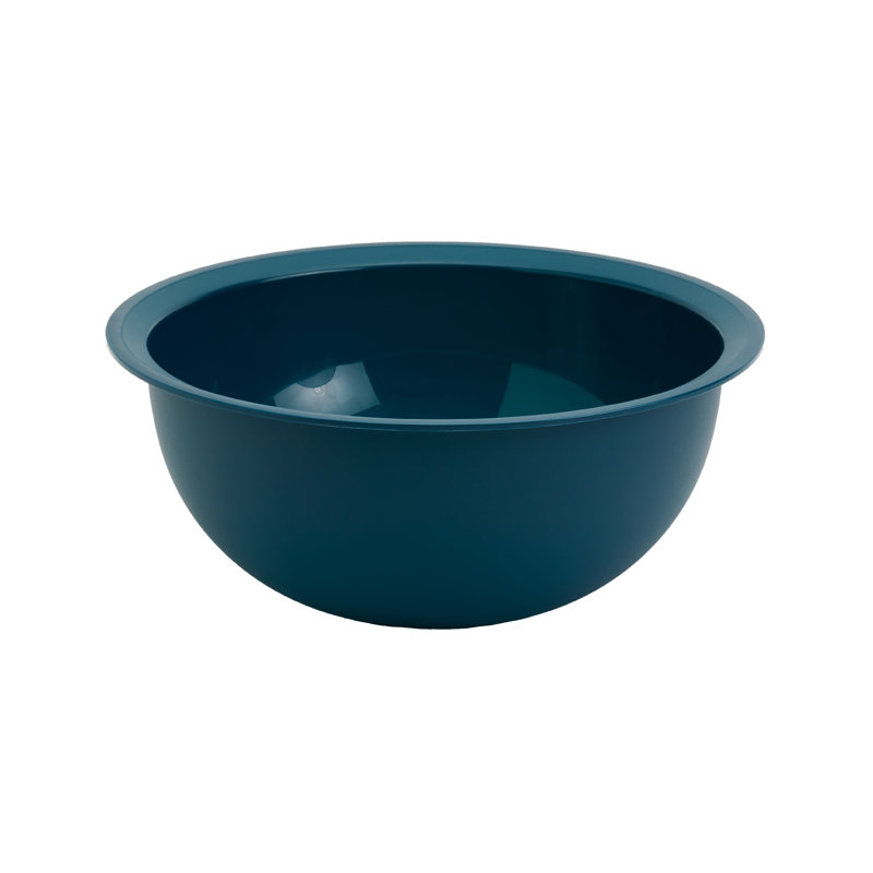 Blue Plastic 4-Piece Mixing Bowls and Colander Set