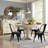 Metal Indoor-Outdoor Chairs Distressed Style Kitchen Dining Chairs Stackable Side Chairs With Back Set Of 4-563561062
