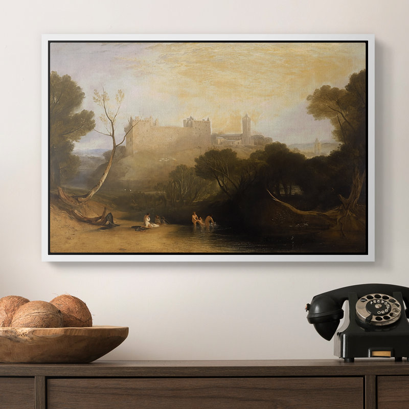 Palais de Linlith, c. 1807-J.M.W. Toile tendue avec châssis Turner, 16 x 24, Blanc