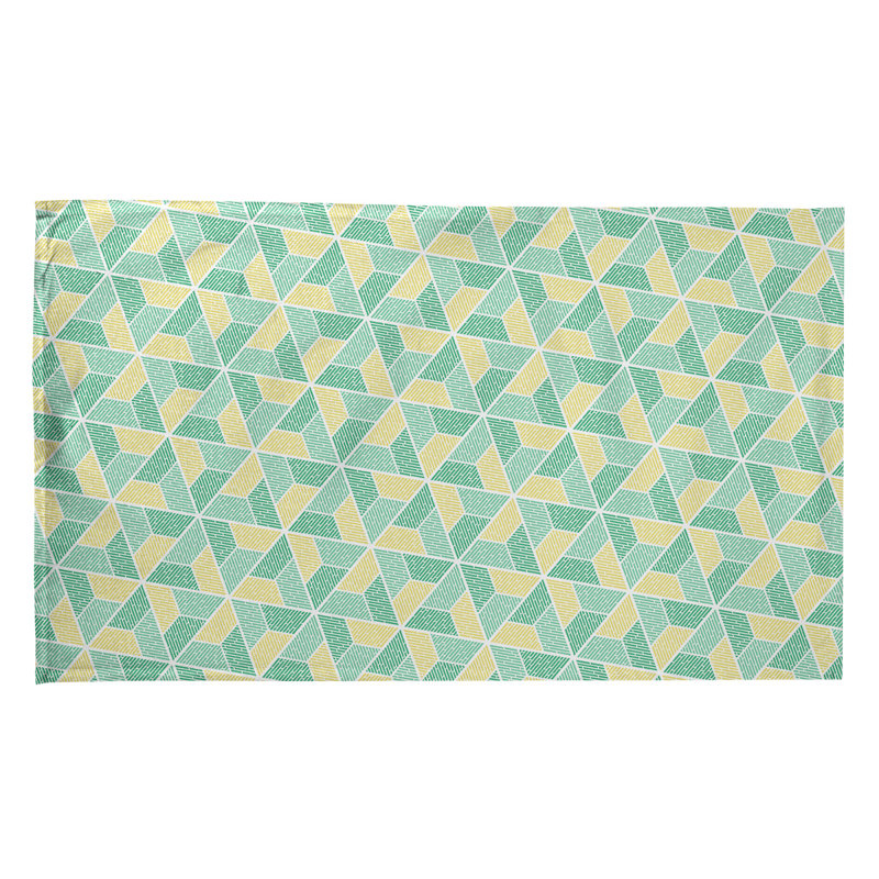 Mcguinness Tea Towel Kitchen Towel, Poly Twill, Green/Yellow