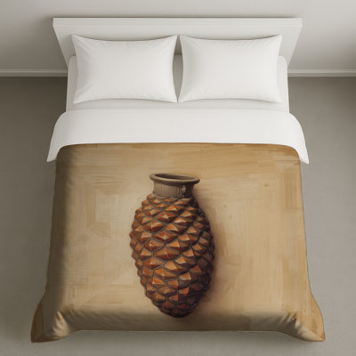 Geometric Pinecone Sculpture Duvet Covers