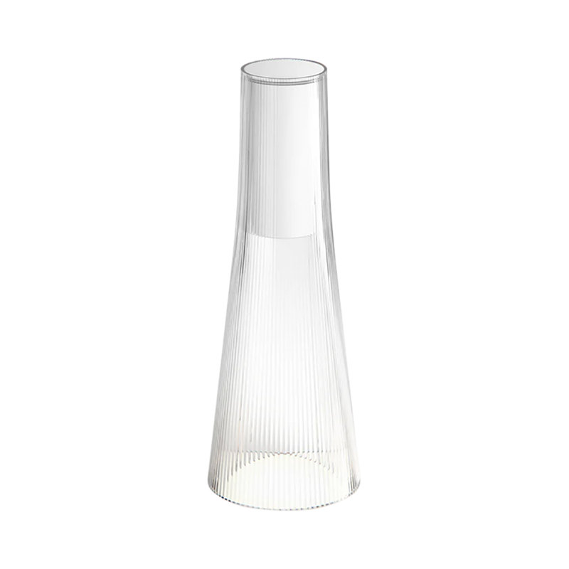 Candél Portable Table Lamp, White/Clear