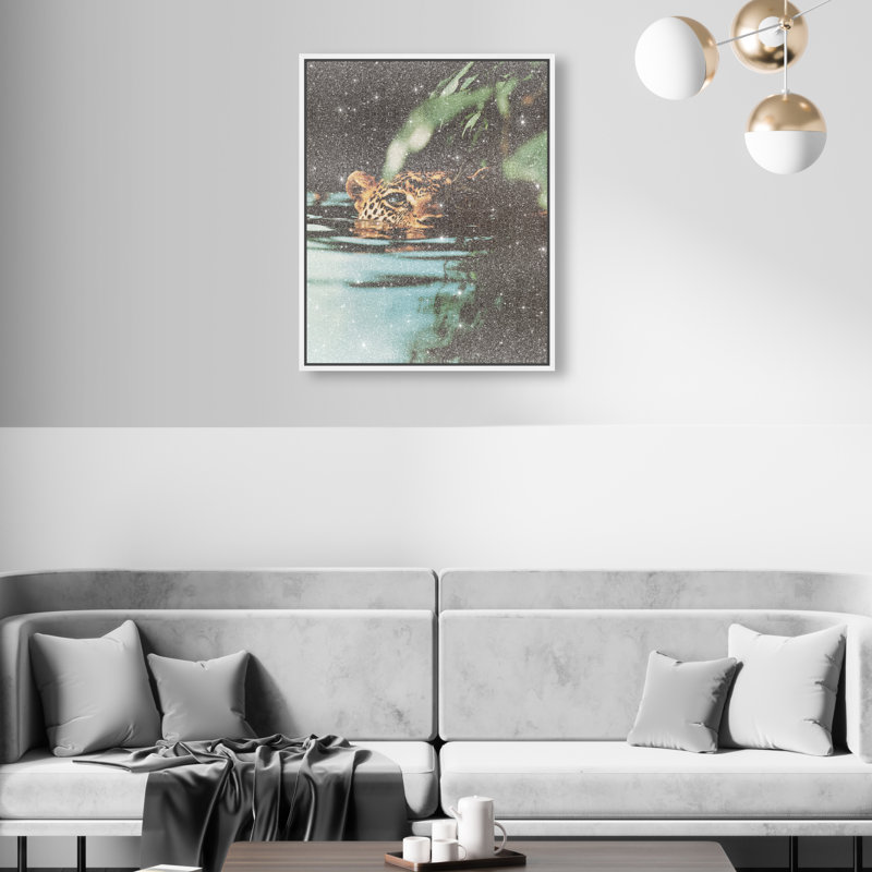 Jungle Watcher II Print by Oliver Gal, 17"H x 21"W, White Floater Frame