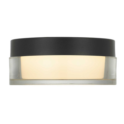 6-inch Black Inegrated LED Flush Mount