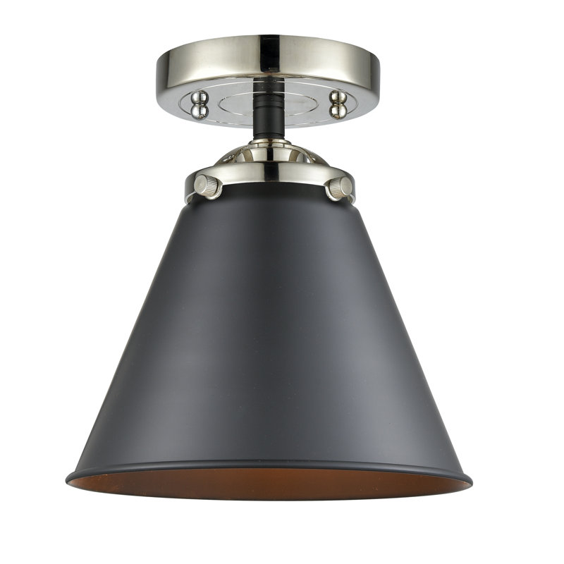 Plafonnier semi-encastré 8 lumières Donovan, Laiton antique noir, Noir mat, DEL