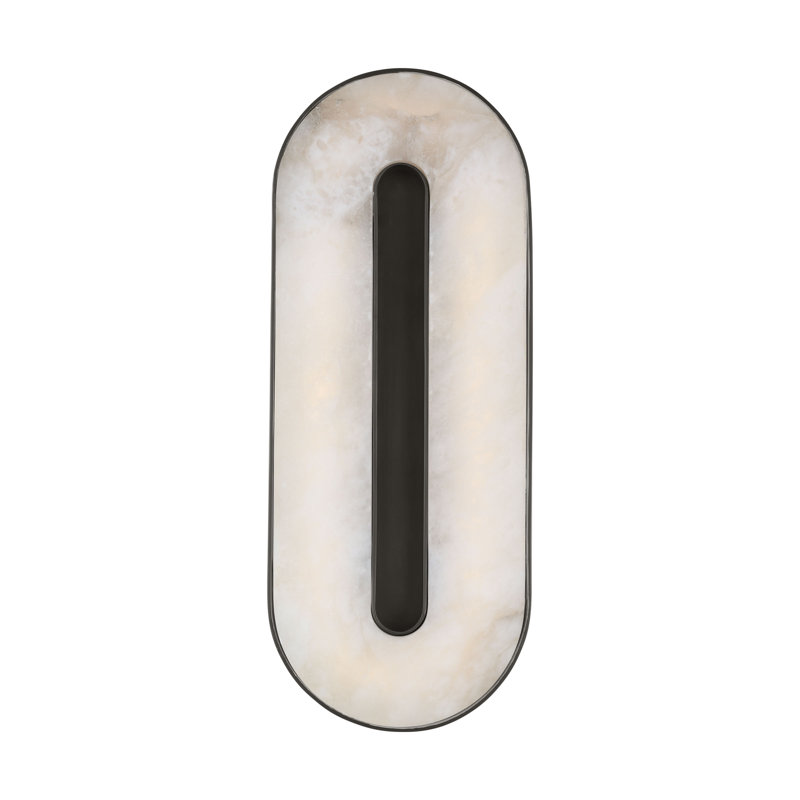 Wyllis LED Flush Mounted Sconce, Bronze, 12" H x 2.6" W x 4.7" D