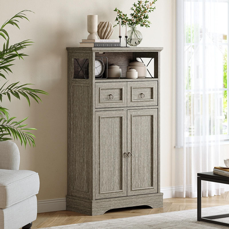 Armoire de rangement avec tiroirs et tablettes réglables