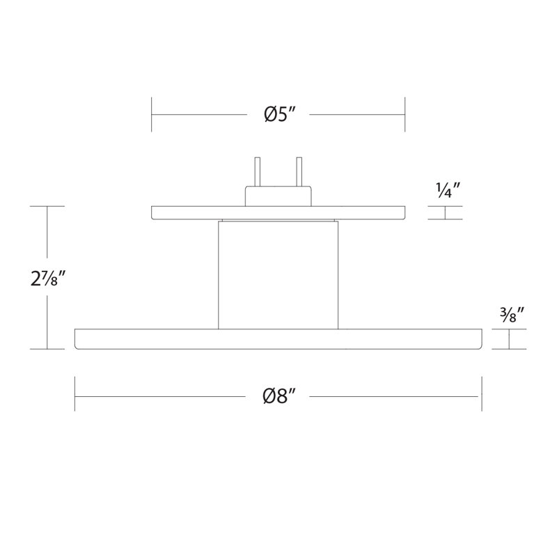 Plafonnier semi-encastré à DEL 5-CCT 8 po Twist-N-Lite, 2700 K / 3000 K / 3500 K / 4000 K / 5000 K, Black