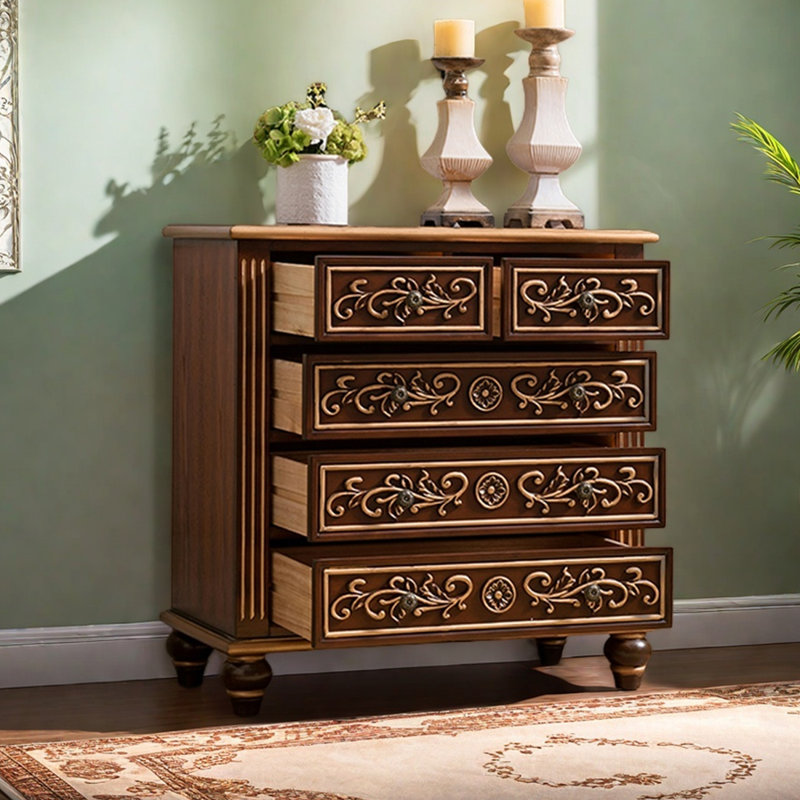 American style multi-function drawer accent chest, Brown