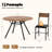 47' Round Dining Table Set With 34.5"H Dining Chair For 6 Person-296531407-296531404