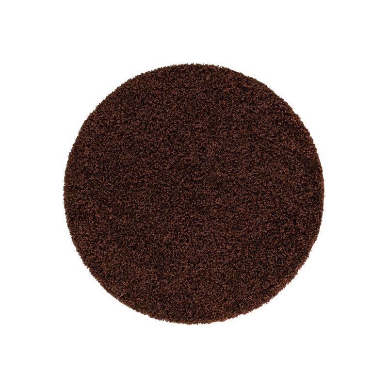 Tapis brun chocolat Caputto, Rond 4 pi 1 po