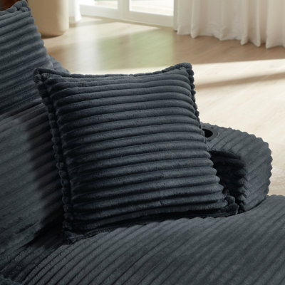 Canapé à compression confortable de 47,24 pouces de style moderne avec coussin unique, chaise longue pour salon, chambre à coucher, appartement, bureau, bleu