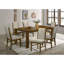 Ensemble de 2 chaises de salle à manger Liyo, structure en bois brun, assise en tissu beige