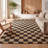 Nigel Modern Farmhouse Woven Jute Checkerboard Natural/Black Rug-154003482
