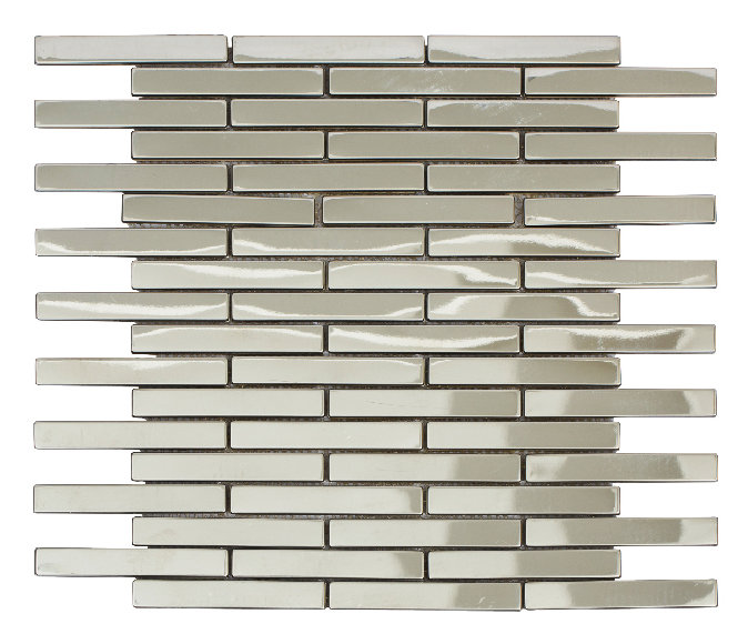 Ariya Random Sized Metal Linear Mosaic Wall Tile