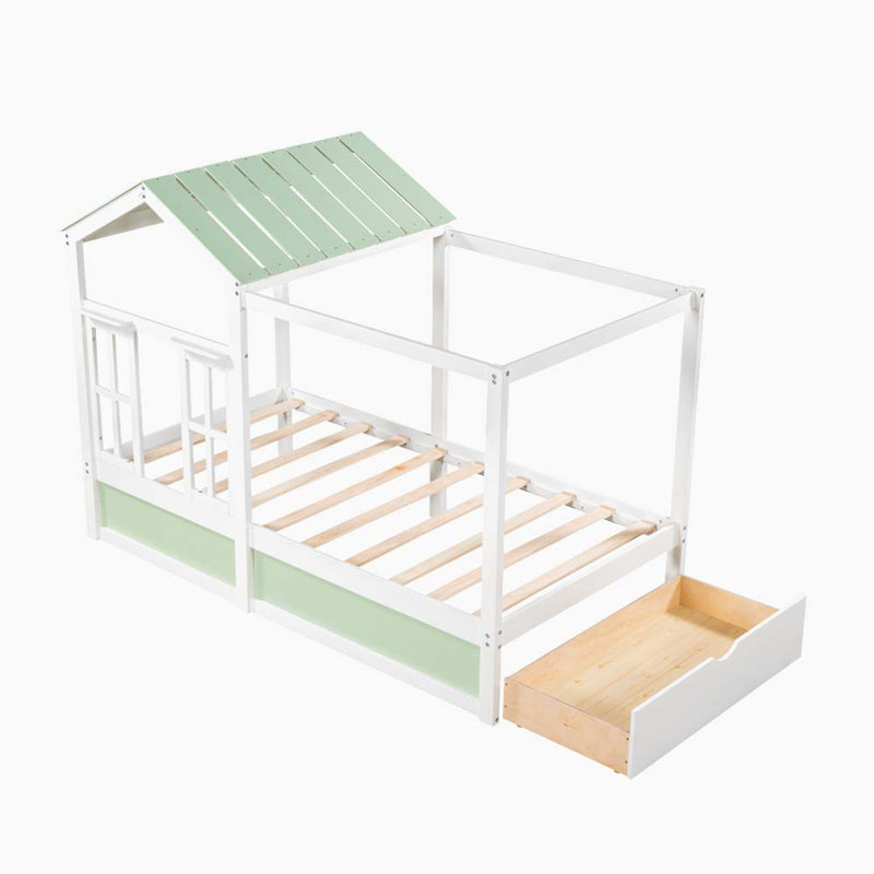 Lit fantaisiste Montegut, Vert, Simple